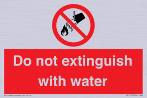 Do not extinguish with water